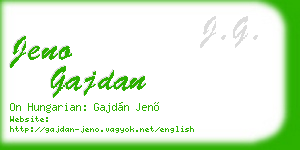 jeno gajdan business card